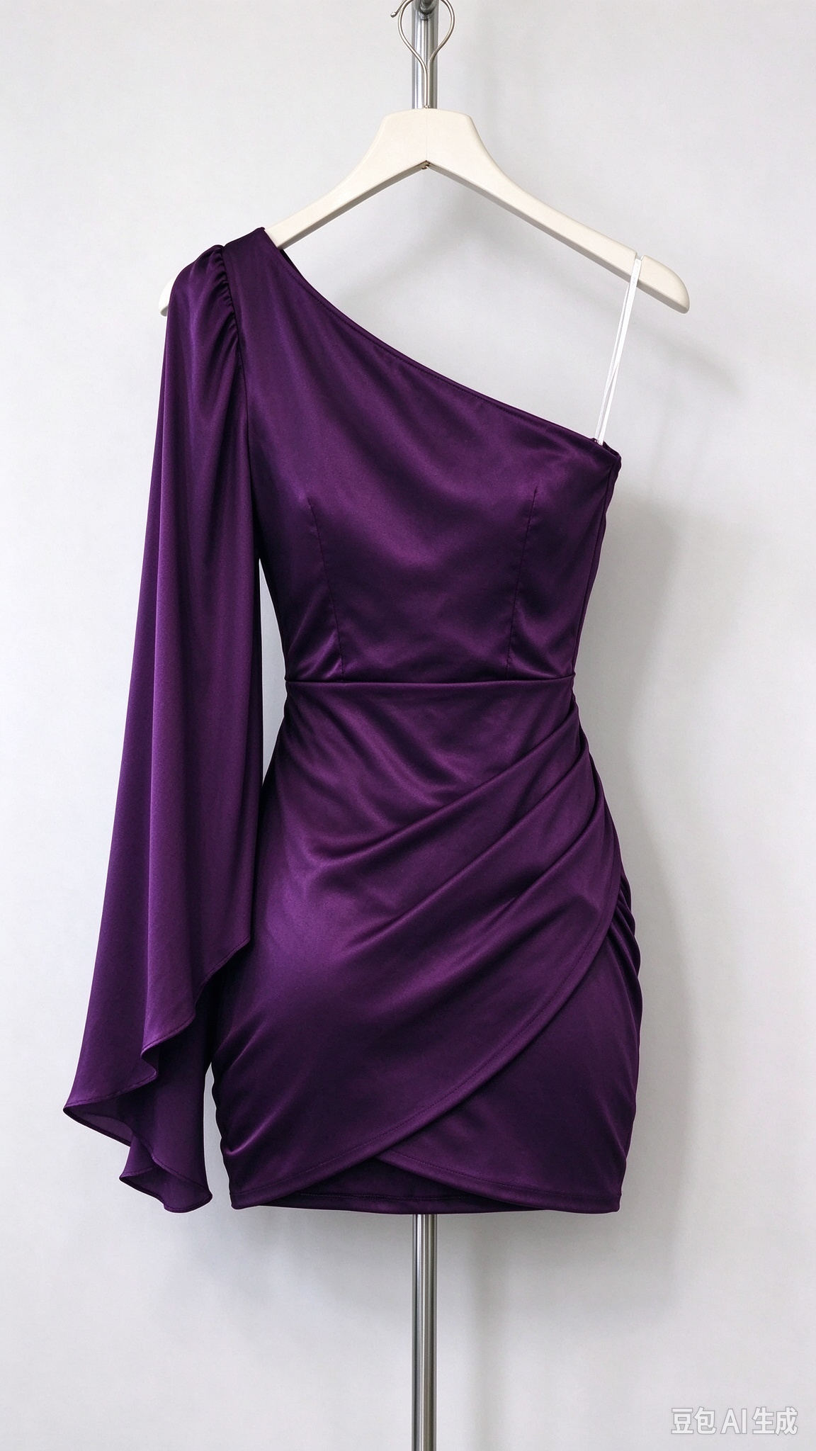 Royal Blue One Shoulder Sheath Short Party Dress, DP4145