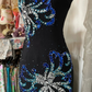 Glamorous Black Beaded Spaghetti Strap Mermaid Evening Gown DP7913