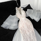 Elegantes Elfenbein-Applikationsdesign Meerjungfrau-Brautkleid, Ballkleid, Abendkleid DP6220