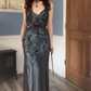 Vintage Spaghetti Straps Beadings Long Formal Evening Gown DP3888