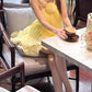 Cute Pleated Ruffle Short A-Line Party Dress Cocktail Dress Homecoming Dress DP6482