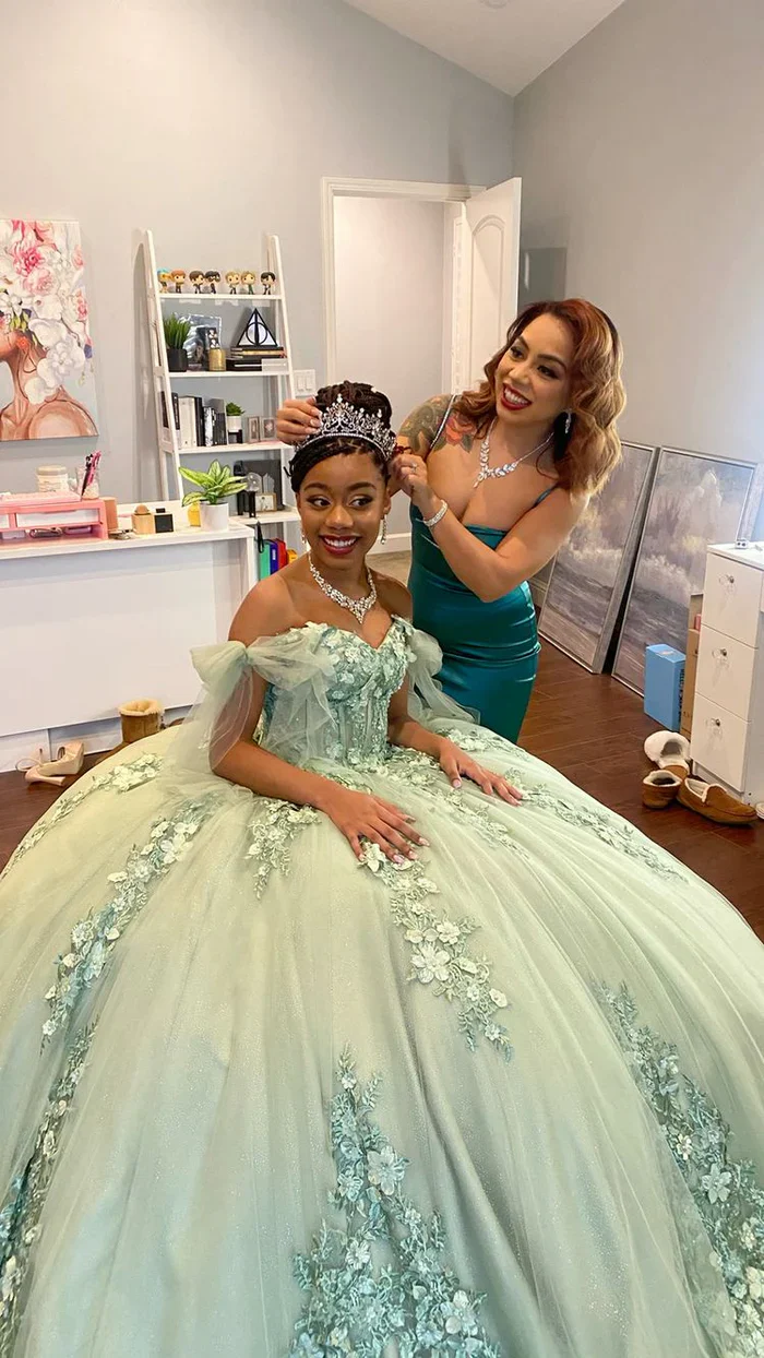 Sage Green Sweet 16 Quinceanera Dress Ball Gown Birthday Party Dress, DSProm Sage Green Sweet 16 Quinceanera Dress Ball Gown Birthday Party Dress, DSProm