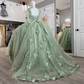 Sage Green Sweet 16 Quinceanera Dress Ball Gown Birthday Party Dress, DP3632