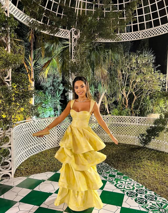 Vintage Pastel Yellow Ruffle Tiered A-Line Long Party Dress Prom Dress DSProm Vintage Pastel Yellow Ruffle Tiered A-Line Long Party Dress Prom Dress DSProm