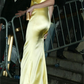 Yellow Straps Satin Long Party Dress Formal Evening Dress, DP2877