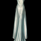 Elegant Aqua Green Satin Strapless Sheath Prom Dress DP8476