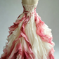 Chic Sweetheart Neck Ombre A-Line Ruffles Strapless Prom Gown Wedding Dress DP4165