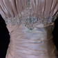 Gorgeous Pink Satin Beaded Prom Dress Mermaid Strapless Ruffled Evening Gown DP7112