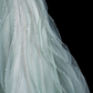 Light Green Strapless A-Line Ruffles Long Evening Party Dress Birthday Outfits, DP5351