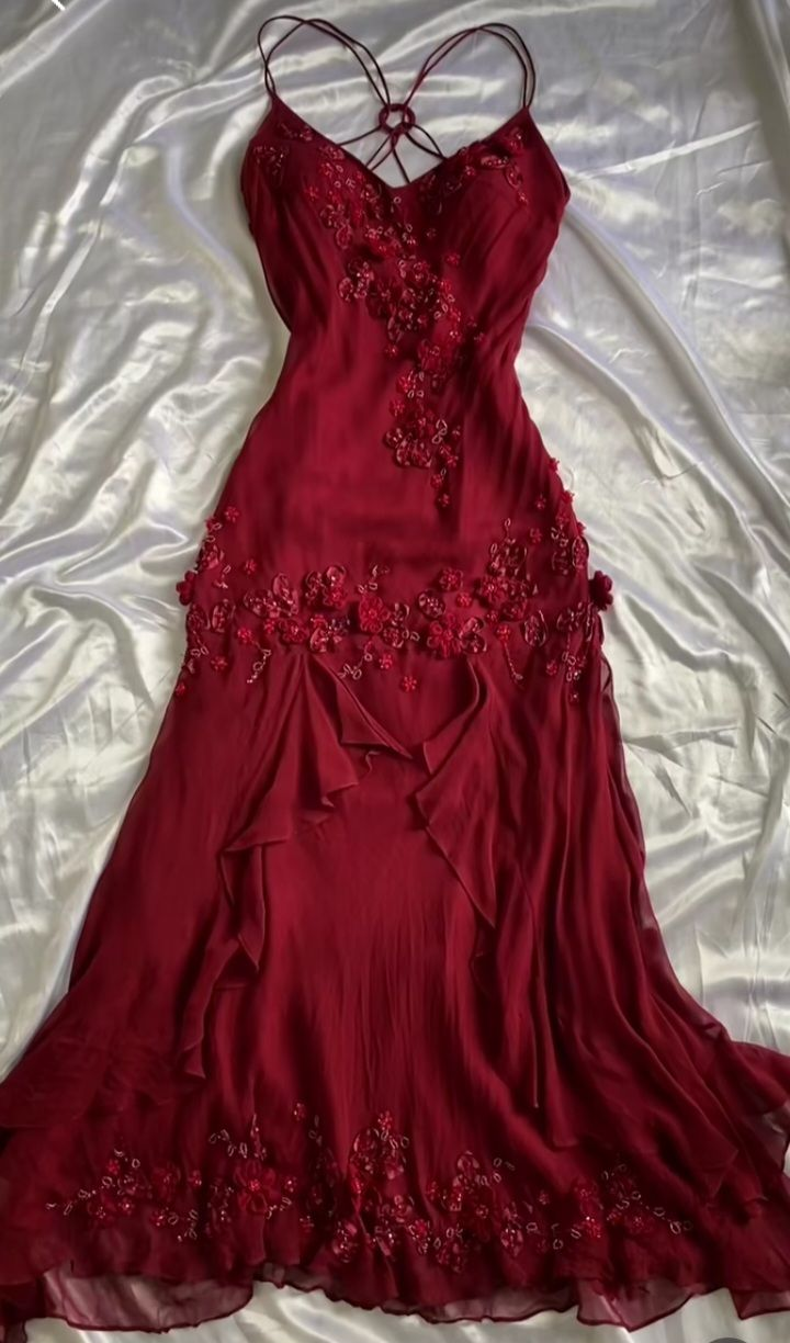 Wine Red Straps V Neck Beading Appliques Vintage Long Prom Dress, DP3078