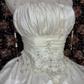 Gorgeous Lace Embroidery Beaded Sweet 16 Quinceanera Strapless A-Line Floor-length Tiered Prom Dress Evening Dress Ball Gown DP6414