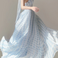 Light Blue Halter Neck A-Line Wedding Guest Dress Pretty Party Dress, DP5390