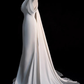 Gorgeous Halter Mermaid Long Party Dress Light Wedding Dress with Train, DP3445