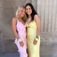 Pink V Neck Straps Sheath Long Prom Dress Birthday Outfits, DP3251