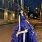 Stunning Purple Star Tulle Lace Evening Ball Gown Birthday Outfits, DP3425