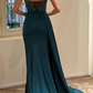 Gorgeous Straps Beading Sheath Long Formal Party Dress, DP3459