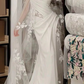 Elegant White A-Line Birthday Party Dress Lace Wedding Dress, DP3171