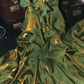 Green Ruffles A-Line Vintage Long Prom Dress Maxi Dress, DP2771