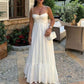 White Spaghetti Straps A-Line Fashion Summer Dress Long Party Dress, DP3207