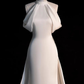 Gorgeous Halter Mermaid Long Party Dress Light Wedding Dress with Train, DP3445