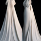 Gorgeous Halter Mermaid Long Party Dress Light Wedding Dress with Train, DP3445