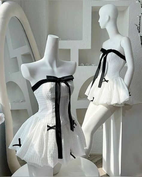 White Strapless Bowknot A-Line Mini Homecoming Dress Birthday Outfits, DP3093