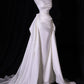 Elegantes trägerloses A-Linien-Brautkleid aus Satin mit Drapierung DP7046
