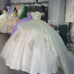Elegant Shiny Embroidery Sweet 16 Quinceanera A-Line Floor-length Prom Dress Birthday Dress Evening Dress Ball Gown DP6441