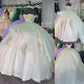 Elegant Shiny Embroidery Sweet 16 Quinceanera A-Line Floor-length Prom Dress Birthday Dress Evening Dress Ball Gown DP6441