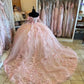 Beautiful Pink Sweetheart Applique Sweet 16 Quinceanera A-Line Tulle Floor-length Prom Dress Birthday Dress Evening Dress Ball Gown DP6499