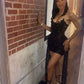 Enchanting Black Glittering Sequin Sheath Short Cocktail Dresses Party Dress Homecoming Dress DP6412