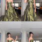 Gorgeous Strapless A-Line Vintage Green Evening Gown Birthday Outfits, DP3312