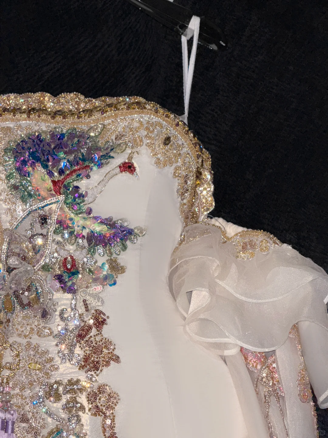 Robe de soirée sirène élégante, beige scintillante, ornée de perles et de paillettes, DP6230