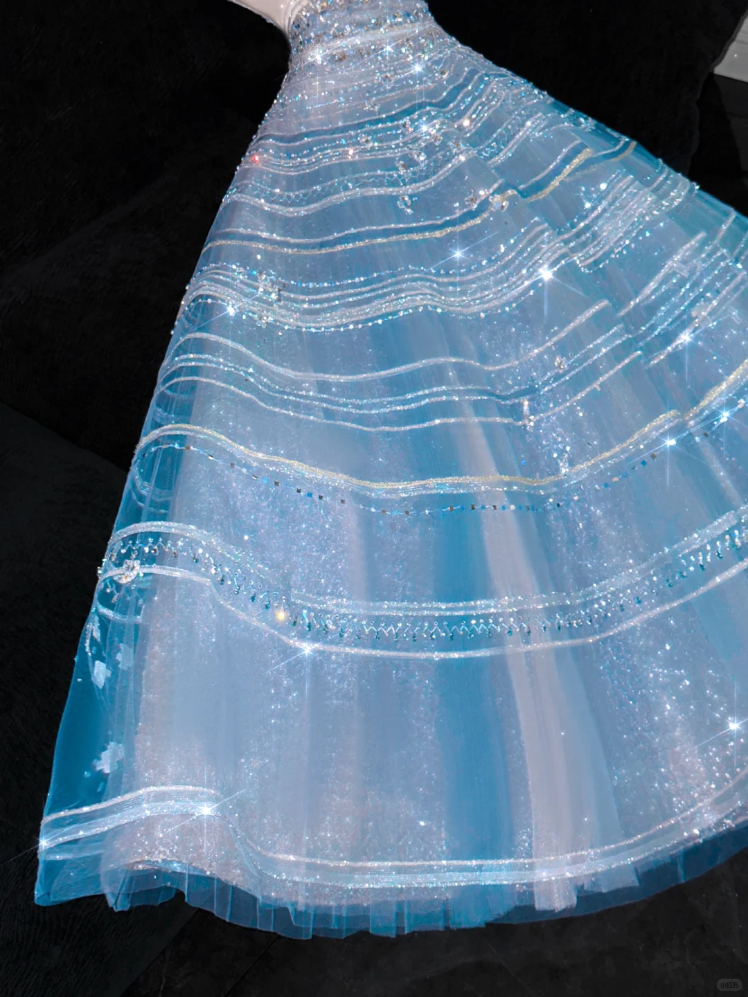 Vintage Sparkling Blue Sequin Sweetheart A-Line Design Tulle Evening Dress Prom Dresses DP6162