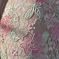 Vintage Pink Lace Applique V-neck Mermaid Prom Dress Evening Dress DP6359
