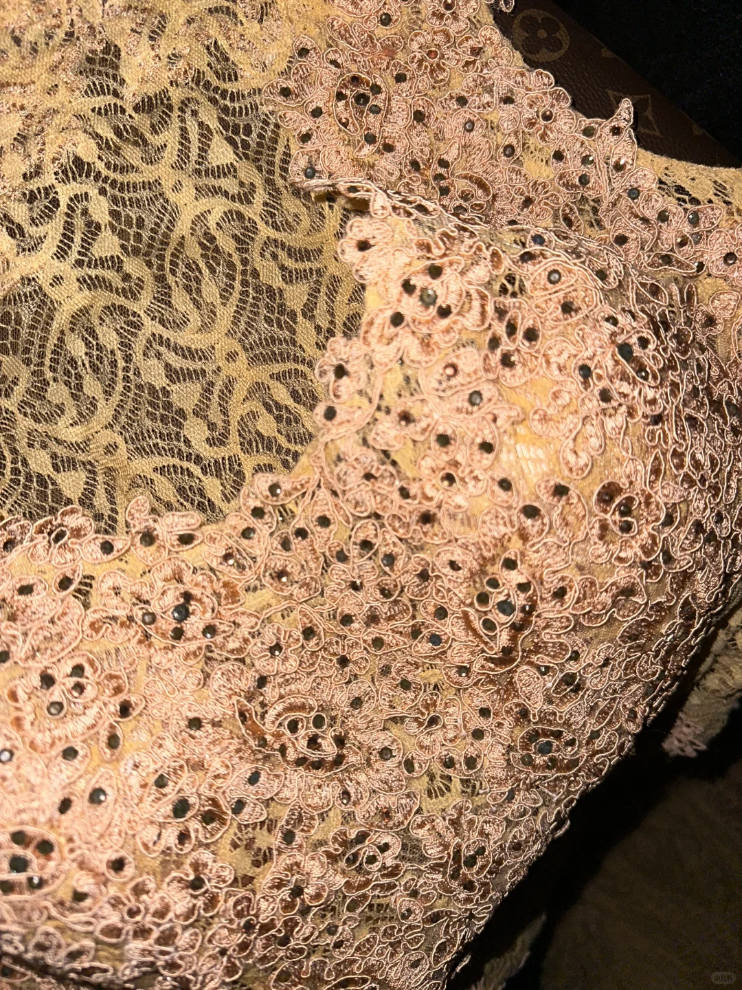 Vintage Champagne Lace Mermaid Sleeveless Beaded Embroidery Evening Gown DP7294