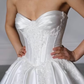 Elegant Satin Lace Applique Bridal Gown Sweetheart Strapless Wedding Dress DP8396