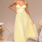 Vintage Tulle Sweetheart Spaghetti Straps Midi Evening Gown DP8143