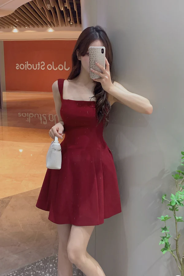 Red A-Line Straps Short Birthday Dress Homecoming Dress, DP3067