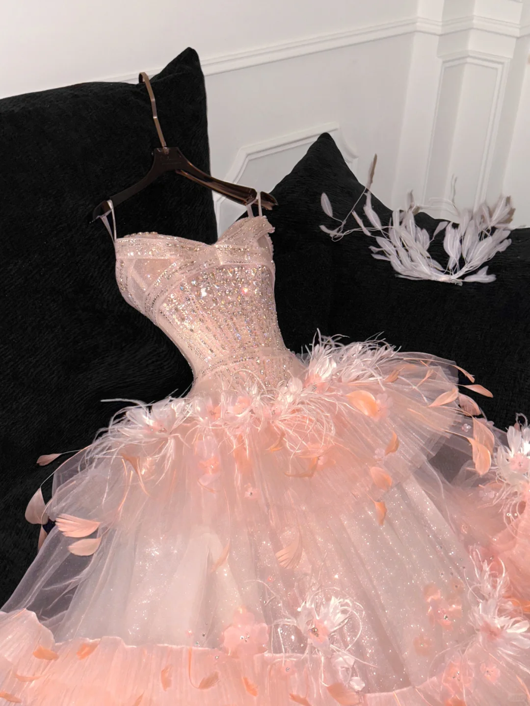 Gorgeous Shiny Beaded Sweetheart Princess Dress A-Line Floor-length Evening Dress Prom Dresses DP6199