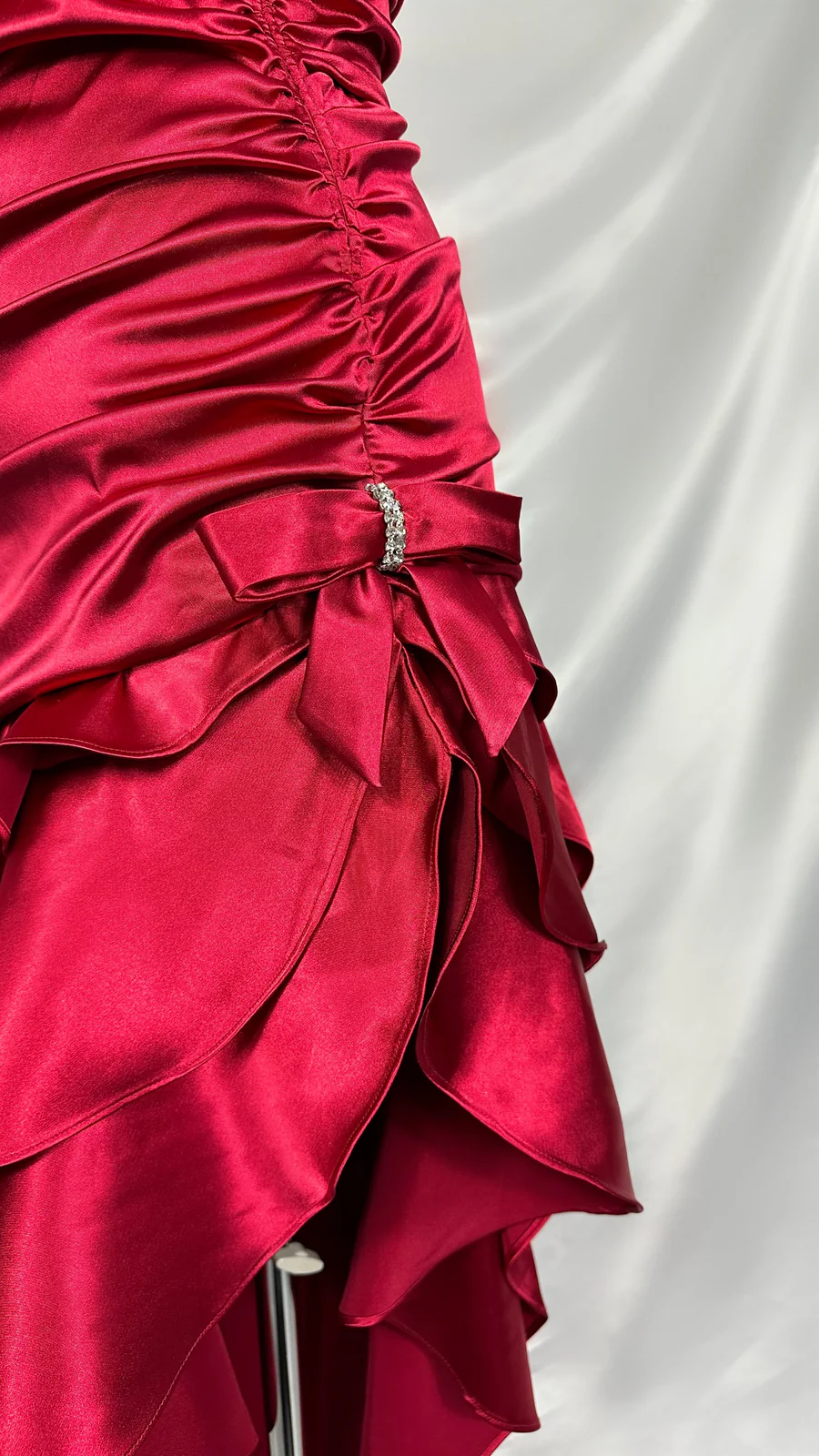 Vintage Wine Red Halter Satin Long Evening Party Dress Birthday Outfits, DP4389