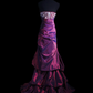Glamorous Purple Satin Mermaid Strapless Embroidery Beaded Evening Gown DP7383