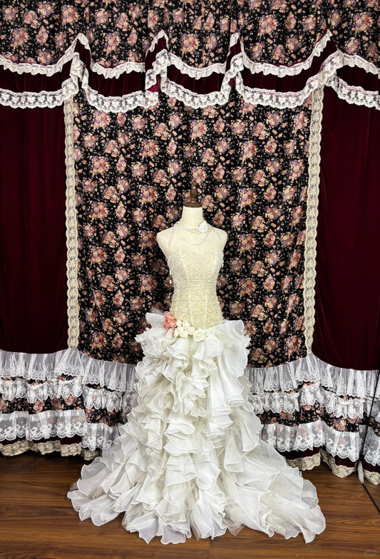 Retro Herzausschnitt Trägerlos A-Linie Tüll Quinceanera Kleider Abend Ballkleider, DP5795