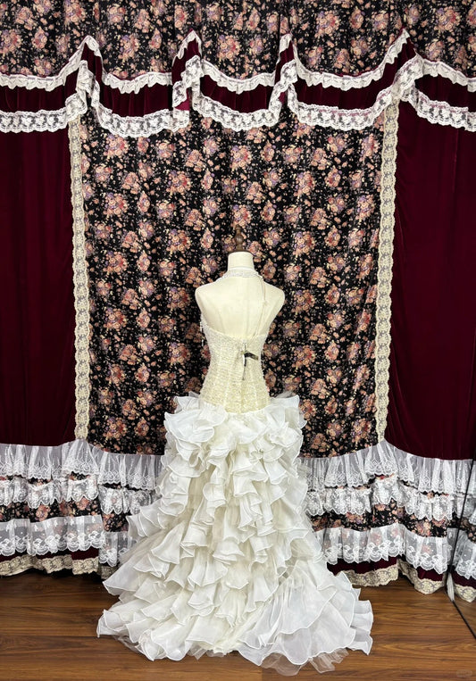 Retro Herzausschnitt Trägerlos A-Linie Tüll Quinceanera Kleider Abend Ballkleider, DP5795