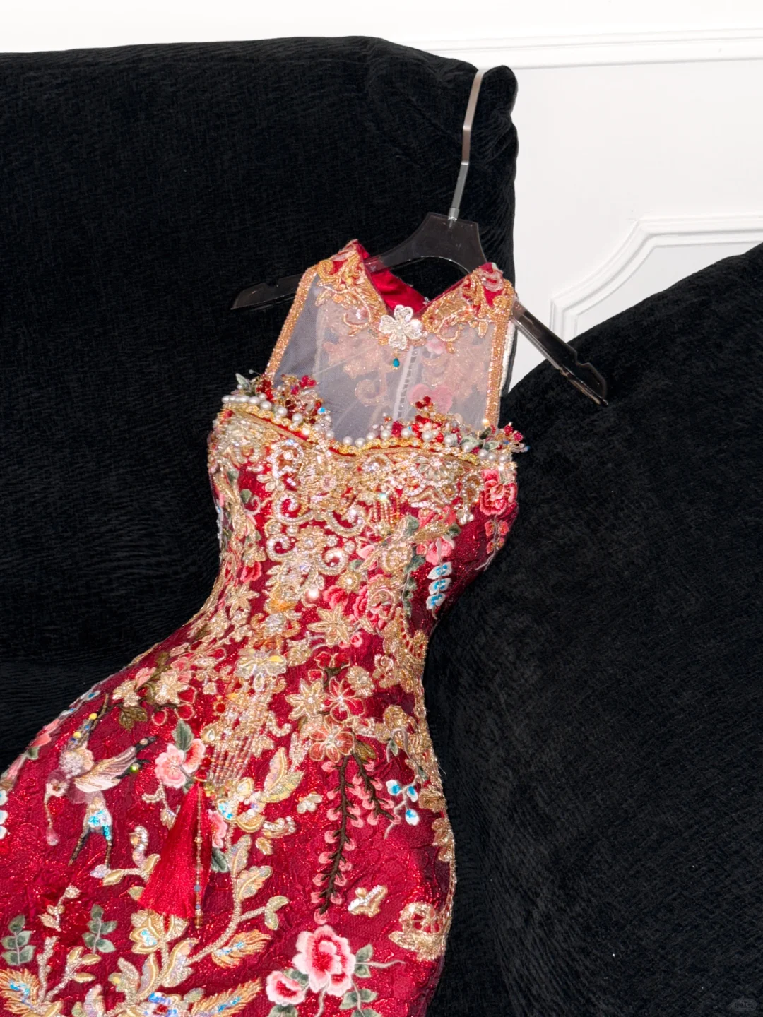 Gorgeous Sparkling Beaded Sequin Mermaid Design Exquisite Embroidery Evening Dress Prom Dresses DP6178