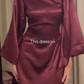 Elegant Burgundy Long Sleeves Chiffon Long Party Dress, DP3626