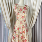 Vintage Rose Jacquard Sleeveless Midi A-Line Evening Dress DP8374