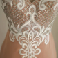 Elegant Mermaid Formal Evening Gown Spaghetti Strap Lace Applique & Train Prom Dress DP7625