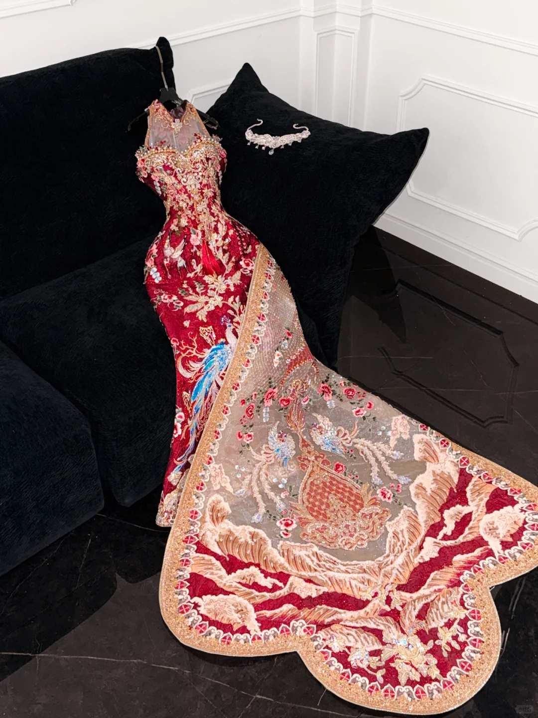 Gorgeous Sparkling Beaded Sequin Mermaid Design Exquisite Embroidery Evening Dress Prom Dresses DP6178