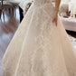 Romantisches trägerloses Spitzenkorsett Sweetheart A-Linien-Hochzeitskleid DP8435